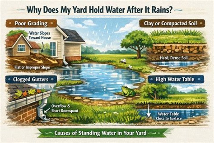 Why does my yard hold water?