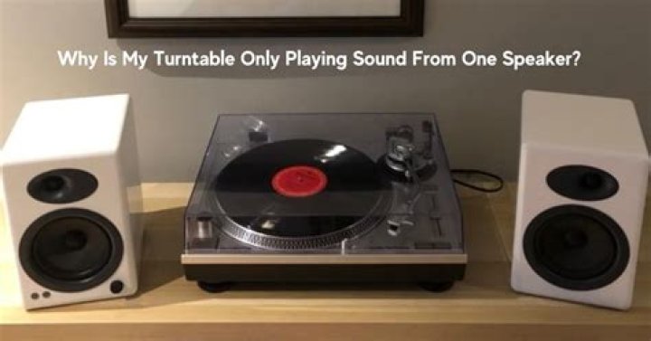 Why does sound only come from one speaker?
