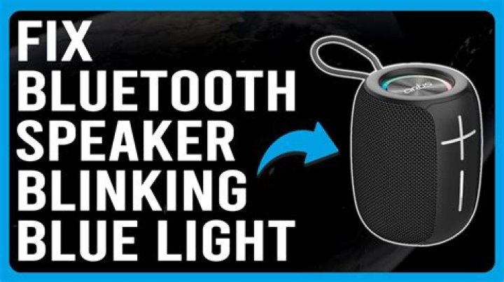 Why is my Bluetooth speaker blinking?
