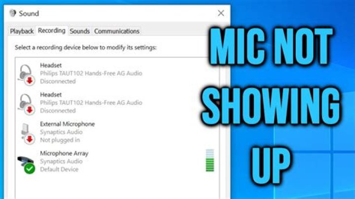 Why is my built-in microphone not showing up?