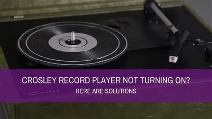 Why is my Crosley turntable not turning on?