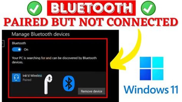 Why is my device paired but not connected?