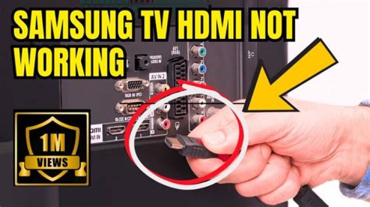 Why is my HDMI not working on my Samsung TV?