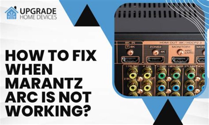 Why is my Marantz arc not working on my TV?