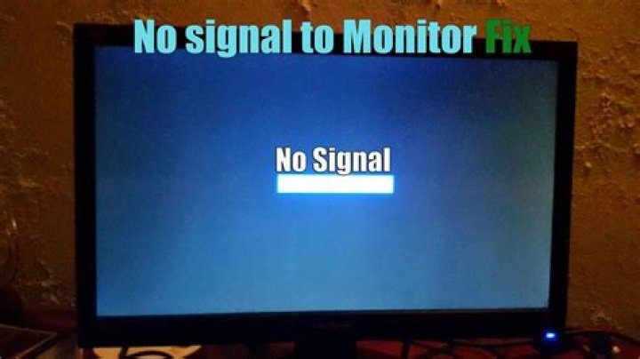 Why is my monitor showing no signal?