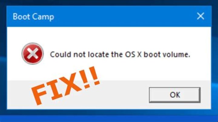 Why is my OS X boot volume not located?