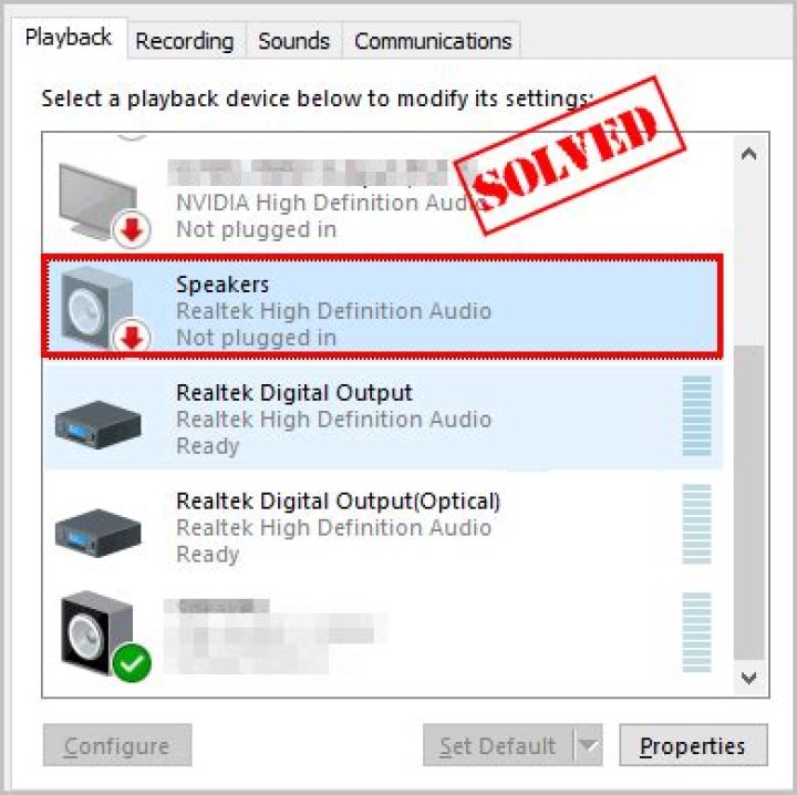 Why is my Realtek audio unplugged?