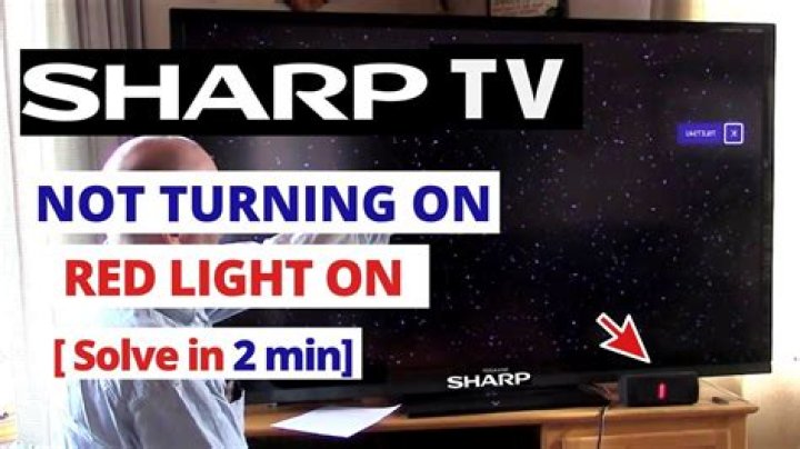 Why is my Sharp TV power light blinking?