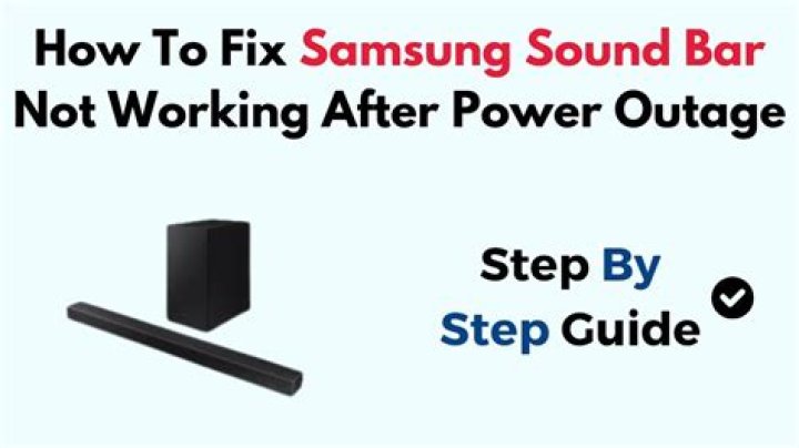 Why is my sound bar not working on my Samsung TV?