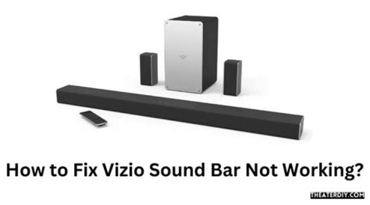 Why is my sound bar not working on my Vizio TV?