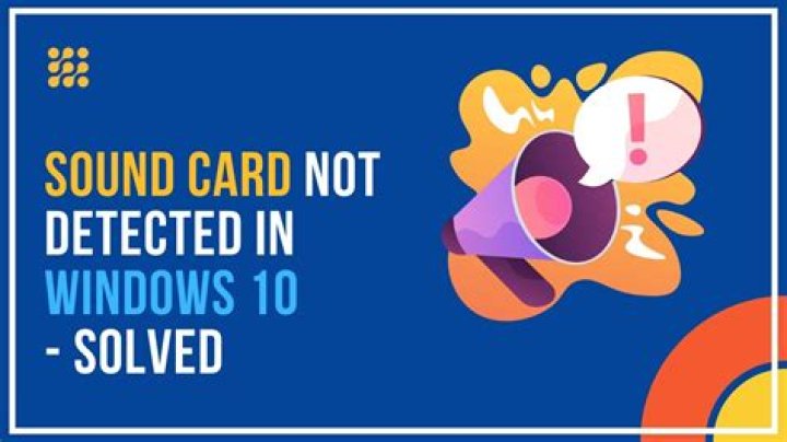 Why is my sound card not detected?