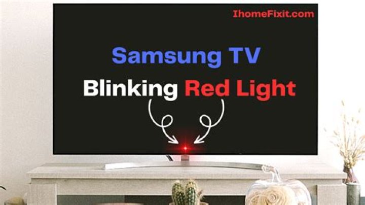 Why is my TV power light blinking red?