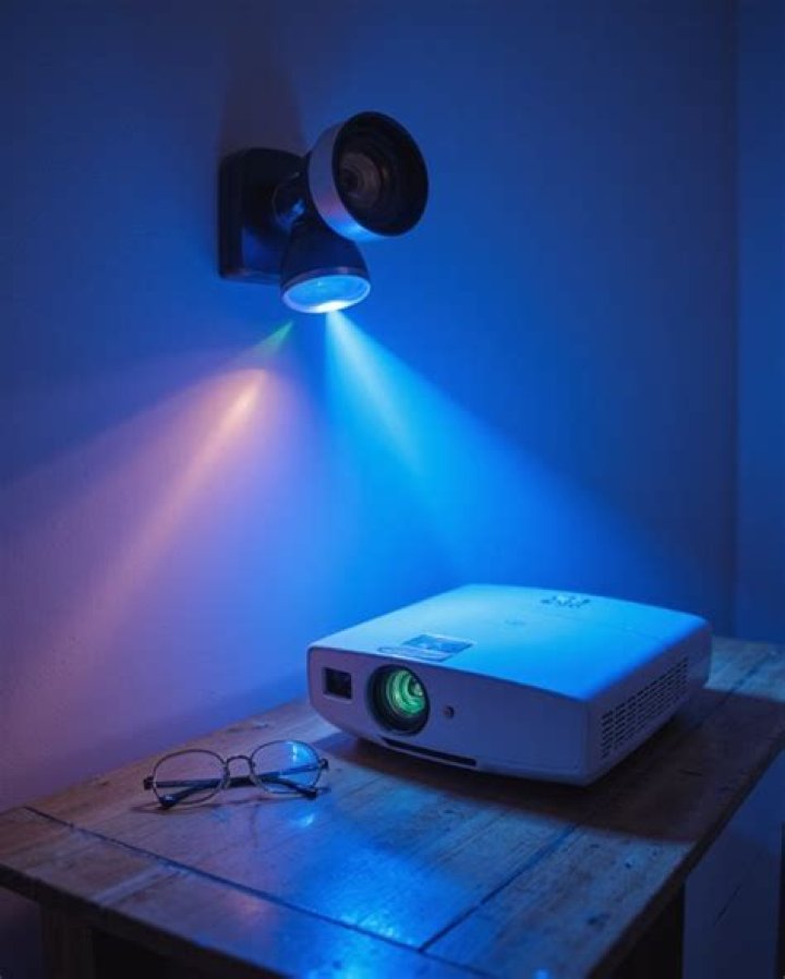 Why is projector light blue?