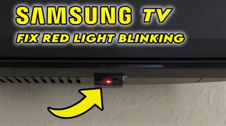 Why is the red light on my Samsung TV not working?