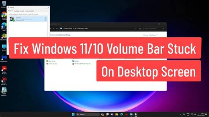 Why is the volume bar not working in Windows 10?