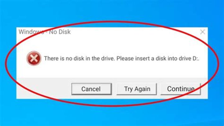 Why is there no disk in the drive?