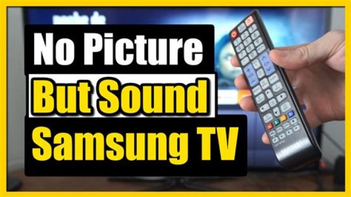 Why is there sound but no picture on my TV?